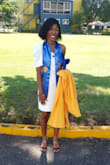 The material was nice and thick. It didn't fit perfectly but it still did the job. Also, this dress isn't white - it's more like a cream. - Tesha N.