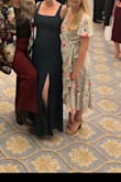 I ordered this dress last minute as a bridesmaid option, and I loved it. I was 20 weeks pregnant at the time, and it covered my bump perfectly. Wore the small, and it was comfortable, classy, and only needed to be hemmed slightly. - Caroline D.