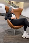 Size medium. It was a nice leather jacket and looked expensive but it's too small on the arms, so you cannot wear thick clothing underneath like a knitted long sleeve. It also has weird a extra cloth on the shoulders. - Lola F.