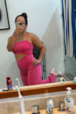 I love this piece the material is super comfortable. If you have larger ladies I would definitely size up because mine was tight on the chest. I was so confused about how to put this on but 20 sweaty minutes later I figured it out. I'm three months pregnant so I probably won't wear it for long periods of time because it really is tedious to take off for bathroom breaks (which I need every hour). I'm happy with this buy and stoked I got it on sale. - Tanya S.