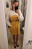 This is one of my favorite purchases from LuLu's. It's versatile, soft, and allows me to wear some of my summer dresses in colder temperatures. Definitely size down. I wish they had this exact sweater in more colors! - Laura M.