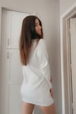 This dress is so cute. It's the perfect basic. I've been looking for a sweater dress that didn't go down to my knees and this is it. Size up if you want it a little longer. - Lauren L.