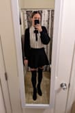 This top is cute. I am between M & S in LuLus sizes and a small was the right call for this one. It is a bit transparent (black bra was obvious) but fine with white or nude bra. - Laura M.