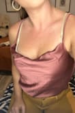 Been on the hunt for more everyday-wear tops, and I dig the mauve shade! I like the swoop on the top. The bodysuit style fits true and would be able to wear it with my jeans, nice pants, and shorts and not worry about it riding up - Brandie R.