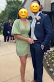 I absolutely adore this dress and I felt so confident wearing it. The dress is incredibly flattering! The color is awesome and the glitter is fun. The glitter does get everywhere though, so I would advise lint rolling it once you put it on before leaving for the event! - Laura D.