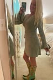 I wore this dress with floral embroidered cowgirl boots to a winery for a friend's birthday! It was the perfect transition from afternoon to early evening. - Marcy M.