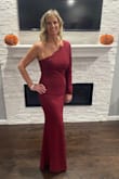 Absolutely love this dress! It fit very well and was made of a nice thick material. It was the perfect elegant dress for the Gala that I attended. - Amber H.