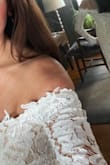 This is a lovely dress; I wish I could have kept it. It was a little snug (runs a little small) but the bigger problem is I could not raise my arms if I were to hug my fiance. That would be a problem during the ceremony and reception. I would recommend ordering a size larger and having a seamstress alter it. - Heather G.