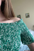 The material has such a nice feel!! It's a perfect spring dress for any formal occasion! Fits comfortably too, even around the arms! - Katelyn T.
