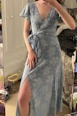 I got this dress to wear as a bridesmaid for my friend's wedding and I absolutely love it! It is so beautiful and elegant that I'll be able to wear it again to other special occasions after the wedding. It fits perfectly and the tie makes it somewhat adjustable. Highly recommend! - Amanda C.