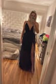 Was a little skeptical since I don't usually order online; I never wear long dresses but was so happy! It was a tad long, as some others mentioned, but I didn't have time to cut/hem it. Fit great in my regular size of medium. - Ashley T.
