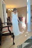 This dress was very beautiful. It little too simple for what I was going for but it was very flattering, comfortable, and lightweight. The back was the best part - Lara K.