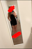 Love the dress, will def be wearing again. Material is great. Slit is [at the] perfect spot, looks so good. Kinda short but still comfortable. Fit of the dress was amazing. Only issue was the straps [were] much too long and slid off my shoulders, but easy fix with double sided clothing tape. Stayed up all night, no issues! - Carley E.