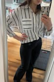 I absolutely love this! You can wear this shirt any time of year, to work, or just lounging at home. It is lightweight and comfortable, loose and flattering. I'm so happy to have this versatile addition to my wardrobe. I run between a size S and XS, so I sized down since this is more of a loose fit. - Danielle G.