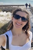 This top is perfect! Fits just like the photo. The sweetheart cut is so cute and flattering. It adds a classy touch to a regular outfit. Would definitely recommend! Wish they had it in black too - Danielle G.