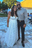 Wore this for my backyard wedding, and it was beautiful. It does run a little big, but I altered it a little bit on the shoulders and bust. I am in love with the dress, great quality for the price. - Diane B.
