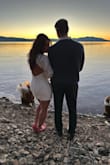 I bought this literally less than 2 weeks out from my wedding. It was perfect for our elopement to a lake in November. It was a little short but I didn't mind. I got so many compliments on it! The open back and fit around the hips and butt gave me the perfect curves. I am so glad I bought it! - Julie W.