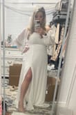 I loved this dress. It was so comfy! A beautiful dress just way too long. I didn't have time to get it altered. - Casey H.