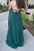 I had to get a dress for my daughter who is away at college but was meeting us at a wedding. Sizing can be tricky, and this dress was perfect because the straps and back were adjustable. It was a little long in the back, but it totally worked and she was comfortable all night. - Christie M.