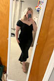 I was fairly happy with this dress. It hugged all my curves and the material was nice and thick, I didn't even have to wear a bra. Unfortunately, I did end up returning this because even with shapewear, I wasn't comfortable with how tight it was on my midsection. I'm not entirely confident with my upper arms yet either. It's possible I will try to buy this dress once again before the New Years' wedding I'm attending if I don't find anything else. I would've kept it and made a decision closer to the wedding but the return policy is a fairly short window of time. I wish they had this in maybe onnnnne little size up. It was decent for a short and curvy girl like me, very good material. - Amy R.