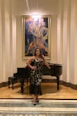 I fell in love with this dress as soon as I put it on. It's beautiful and sophisticated. I've never received so many compliments on a dress before! It does run a little large so I'd recommend sizing down. - Madeline R.