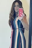 This dress is even prettier in person. The material is soft and of good quality- my photos show it right out of the bag! I still have the tags on it.  It will be super cute with a little denim jacket or even alone - but you'd need a strapless bra if you don't want your bra straps showing. - Lara K.