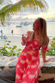I ordered this as a vacation dress and now I try to find every other excuse to wear it. It is so flattering with the way it falls so elegantly, and so incredibly light and flowy. I got the bright pink and was not disappointed. I get compliments everywhere I go. - Sophia S.