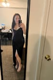 Being a small height and having a small bust is a challenge in the dress area when I am trying to find long length dresses and dresses where I do not need to wear a bra for support or cleavage showing. This dress is perfect though, the length is perfect and I don't need to wear a bra and still have decent cleavage. This was supposed to a backup but it turned into the main dress. - Shannon L.