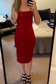 I wore this dress in red for a formal Christmas party and love it! Great fit and is very flattering. - Ashley P.