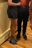 I wore this to my Thanksgiving party & received lots of compliments! It fit like a glove. The stretch was enough for comfort, not too stretchy. It was not too short. I paired it with glitter booties. It was the perfect outfit to kick off the holidays! - Luisa T.
