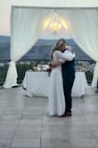Had to purchase a dress last minute to dance in during our wedding reception and this dress did not disappoint. I was worried the back looked too old-fashioned but it worked out lovely. Very nice dress and not too heavy. Overall flows beautifully. - Stephanie G.