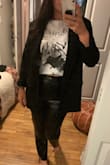 Perfect fit! Comfortable with a bit of stretch. Was obsessed with the whole outfit and will definitely be a go to! Perfect length for heels and ankle boots - Stephanie G.