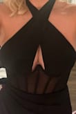 I ordered this dress in a small and will be returning it. The boning of the dress is uncentered. (See the photo of it laying flat and you can tell when it was on that was my best effort to make it look symmetrical in the medium, but the small was even worse). A friend ordered the medium and it was the same issue, but the large that she ordered was symmetrical, so I guess it's hit or miss. I wore her medium, but an hour into the night the boning on the right side ripped through. The medium dress was big, so it wasn't an issue with it being too small, it was just poorly made. If I had another option, I would have gone with a different dress but I was in a time crunch - Maegan Q.
