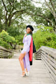 It's conservative yet sexy, and the right amount of slit on the side to still leave something to the imagination. I received so many compliments on the color and the style. I wore this for my medical school graduation, and think it is best for spring events. I wore it in June and was not holding up in the heat with the sleeves. - Iris A.