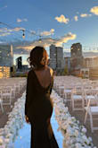 I wore it for a black tie wedding and was perfect. Classy and conservative in the front, alluring in the back. I am a curvy woman and it highlighted my backside. It is a little long and I consider myself an average height person, so if you are shorter you will need to get it altered. - Iris A.