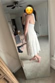 This dress is true to size and very comfortable. It's a little see-through, but perfect for a summer event! - Alexis E.