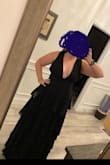 I absolutely loved this dress. It was flattering and flowy, it fit perfectly. The only complaint is for those of us who have a chest, this was VERY revealing without having time to get alterations, it just didn't work. If you don't move it's fine, but the second you slouch or move a little bit, you can see a lot of cleavage, so much so that I had to return. I just didn't feel comfortable. The straps slouch/ create a gap a little bit on the outside. If the straps were to meet in the front middle instead of having a gap it would've been much better. Again disappointed, but it just didn't work, even with clothing tape. - Olivia H.