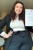 I bought this when I weighed about 190 lbs and was a cup size of 36C. It still fits now! Very thick material and not see-through. I've attached photos of both body types for reference, but I wear it regardless! - Jess S.
