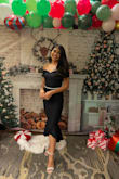 I got so many compliments on this dress! It is PERFECT! Very very comfortable and I love it! I have a small waist and a bit wider hips so it fits me so well. I did purchase a separate belt so it fits my silver jewelry. Highly recommend this dress for holiday gatherings, balls/galas, weddings, etc. It gives me curves and makes me look sexy in a classy way. Looking forward to buying this in different colors hopefully, they have the red in stock soon. - Christine M.