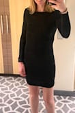 I loved this dress. It fit perfectly and was a great length. Short enough to be sexy but not so short that I felt inappropriate. I got the medium. It felt so much more expensive than it was. - Tara S.