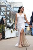 I fell in LOVE with this dress the moment it showed up on my Instagram. I had an intimate courthouse wedding ceremony planned within a week, so I did not have anything planned including my dress. This dress showed up right on time on my Instagram. I ordered it with express shipping in the XS size, based on the measurements provided. It arrived on time within 2 days and FIT ME LIKE A GLOVE. I actually hired a photographer for the shoot and got my hair done just because this dress made me feel so beautiful and I wanted to cherish the moment forever. Never underestimate the power of how an outfit can make your day. Cherry on the top is the price, $39 final sale. I received so many compliments for the dress, and nobody believed I got such an amazing dress online, let alone at the steal price. This dress is definitely a win for small-chested girls. The SEQUIN design is beautiful and looks like an expensive designer piece. I just steamed the dress before wearing. The best part is this dress is versatile, and I can wear it again - Parul A.