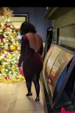 The dress fits well. Not tight or loose. It also sits well on the shoulders. It so beautiful and sexy. - Bakoluka M.