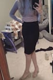 This skirt looks very flattering but the material is bad quality as it ripped at the zipper when I was trying it on. I didn't even get to wear to my event. I returned it but if it was better quality and didn't rip I would have kept it. - Ashley C.