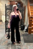 This is exactly what I needed and a little out of my comfort zone but I'm so happy I went for it. I wore a sticky lace-up/backless/push-up bra and it worked great. I ended up just pulling it up and down to use the restroom because otherwise, you need a buddy. It kept its shape all night! - Lisa Z.
