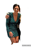 I absolutely LOVED this dress. The fit was absolutely perfect for me. It was a tad on the short side for my long legs, but I just made sure to wear booty shorts underneath. I got so many compliments on this dress. I can't wait to find another event to wear it to! - Angela J.