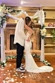 This dress was amazing. I'm very short and the dress was still perfect. I wore it for my very small impromptu wedding ceremony and this dress arrived in 3 days. 10/10 recommend. - Kendra L.