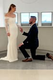 I got this dress a week before my wedding and it came within two days and it fit super well. The material is stretchy so I honestly could have gone down a size and it probably would have fit. The sleeves did fall down a few times but aside from that it was perfect. Absolutely beautiful. - Ariel L.