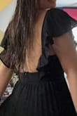 I loved the dress but I had to sew the front to fix the plunge V-neck. It was too low for me. Other than that, it is a beautiful dress! - Amanda Z.