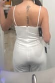 I loved it in the picture but it is not so flattering on the body. Although it is the right size and zips easily, it highlights belly fat. The fit on the back is not great either. Also, it is a bit transparent and not too long for high heels if you are tall. - Erika D.