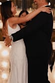 I spent over 2k for a different wedding dress that got ruined before my wedding. I bought this dress last minute. I loved it so much! It was perfect and so sexy! The dress came a little large for me in a size small. The straps are delicate, and one strap broke during the try-on. I reordered it in an xs, and it fit better. I would size down, but it was pretty true to size. During my wedding, the same strap broke again on the different dress. I would recommend this dress 1000 times again, but definitely reinforce the straps where they connect to the fabric. They were extremely delicate. - Kellie M.